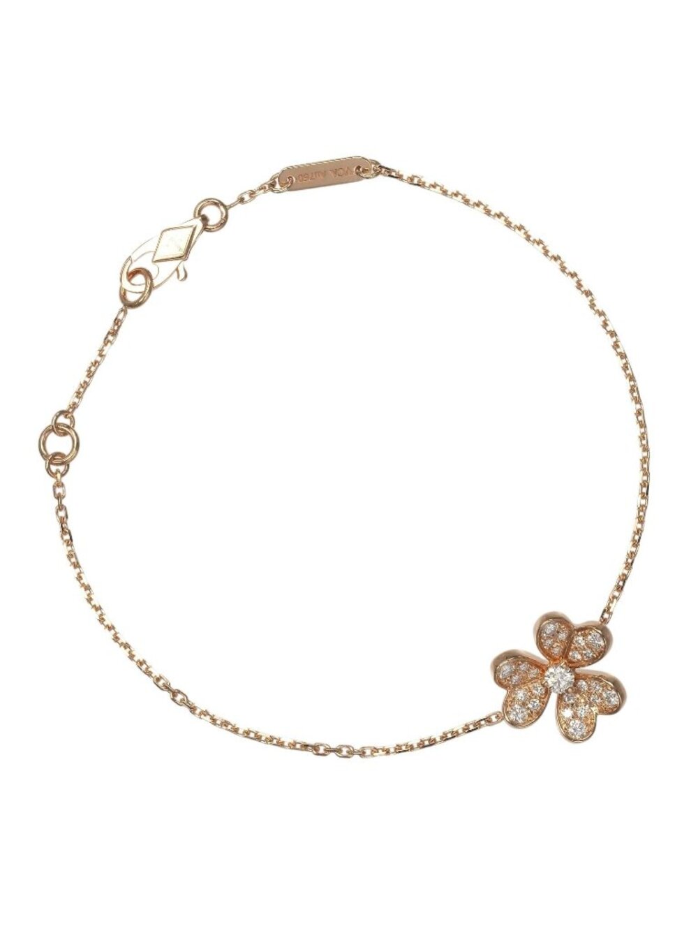 Van Cleef & Arpels Frivole Mini Gold Diamond Bracelet